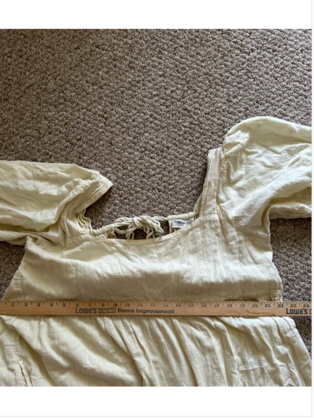 Anthropologie Saint Helena Cotton Maxi Midi Creamy Embroidered Dress size XL - Picture 9 of 11